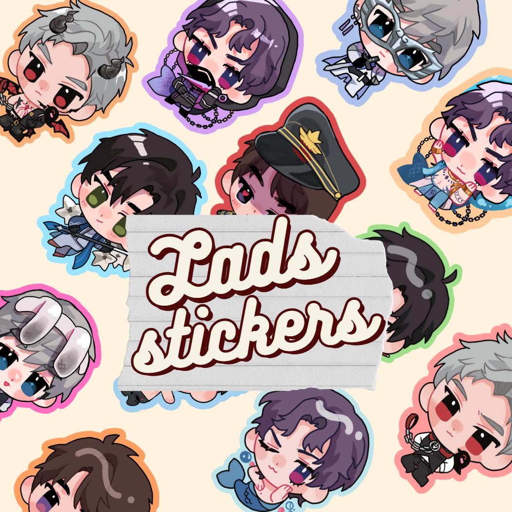 Love Otome Deepspace Glitter Stickers Sylus Xavier Zayne Rafayel Caleb