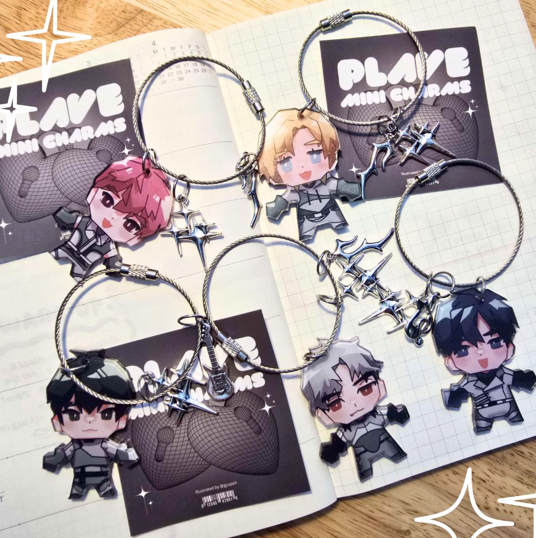 Virtual Idol Metallic Ring Charms PL*VE