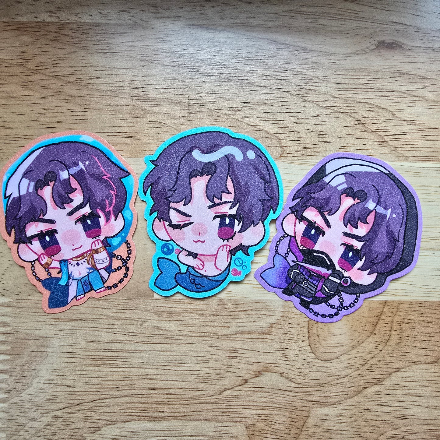Love Otome Deepspace Glitter Stickers Sylus Xavier Zayne Rafayel Caleb