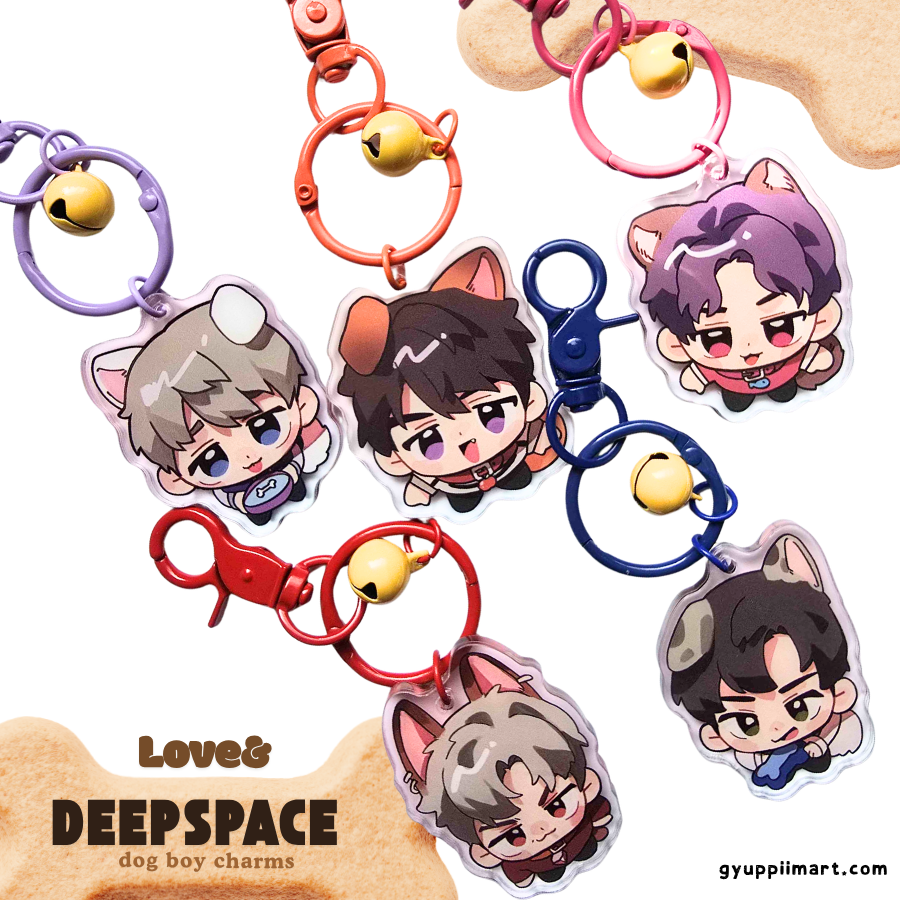 Dog Boys Love and Deepspace Bell Charms