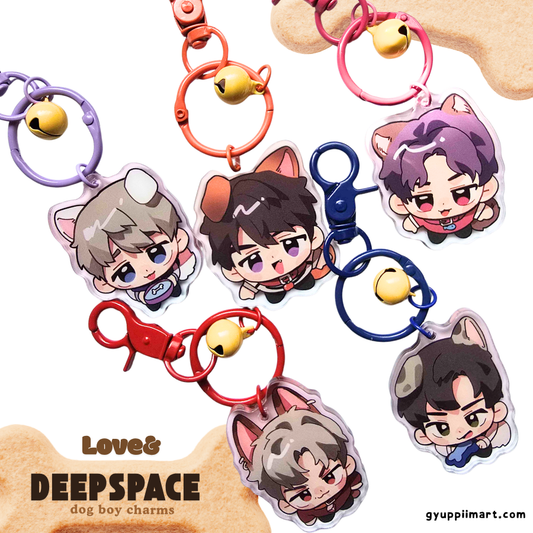 Dog Boys Love and Deepspace Bell Charms