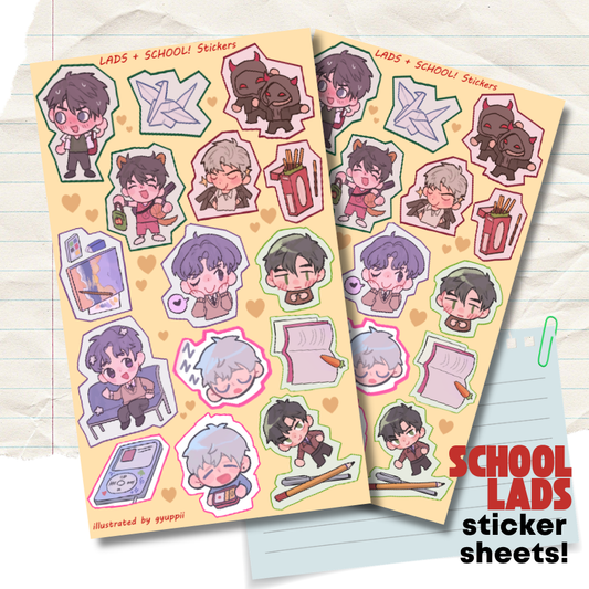 Love and Deepspace Highschool Sticker Sheet