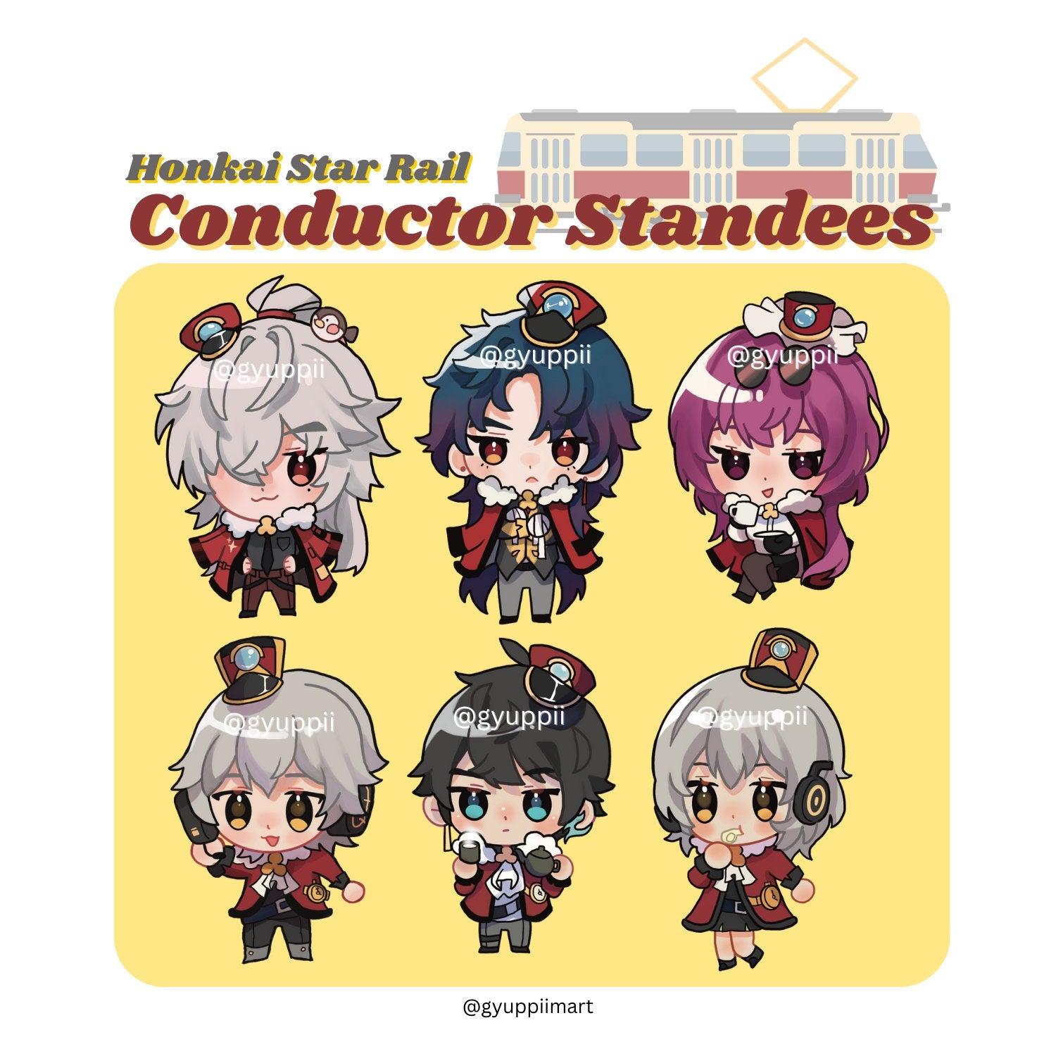 Honkai Star Rail Conductor Acrylic Standees Chibi Cute Anime