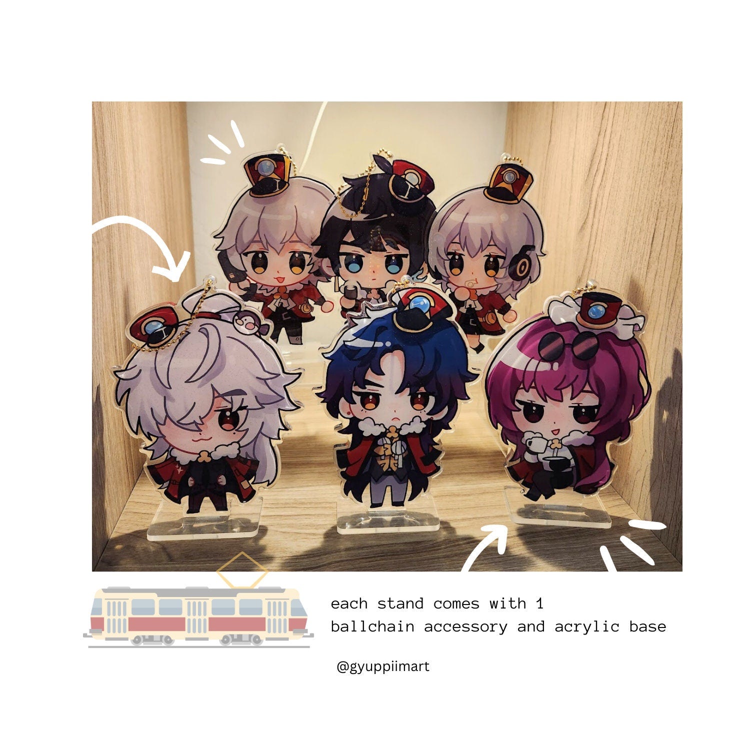 Honkai Star Rail Conductor Acrylic Standees Chibi Cute Anime