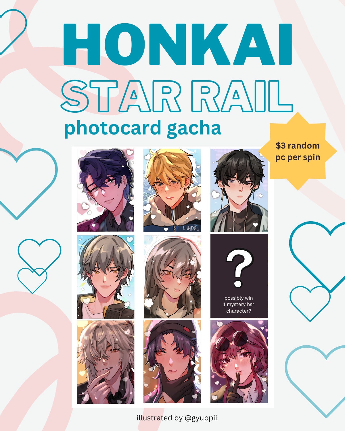 RANDOM Honkai Star Rail Photocards Holographic PC Gacha