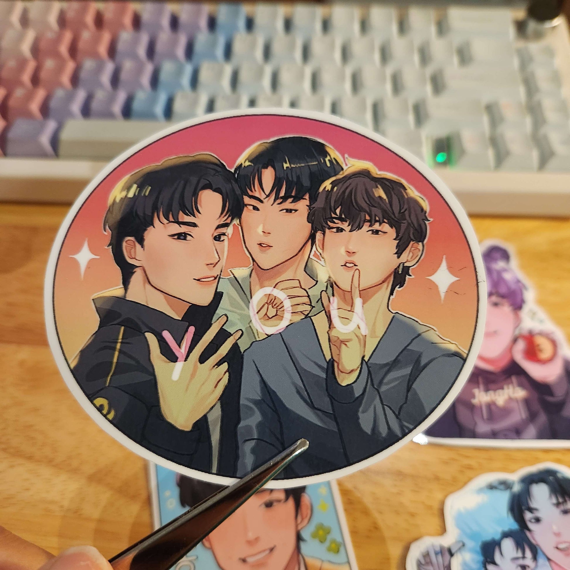 Cool Kpop Pirate Boys Stickers