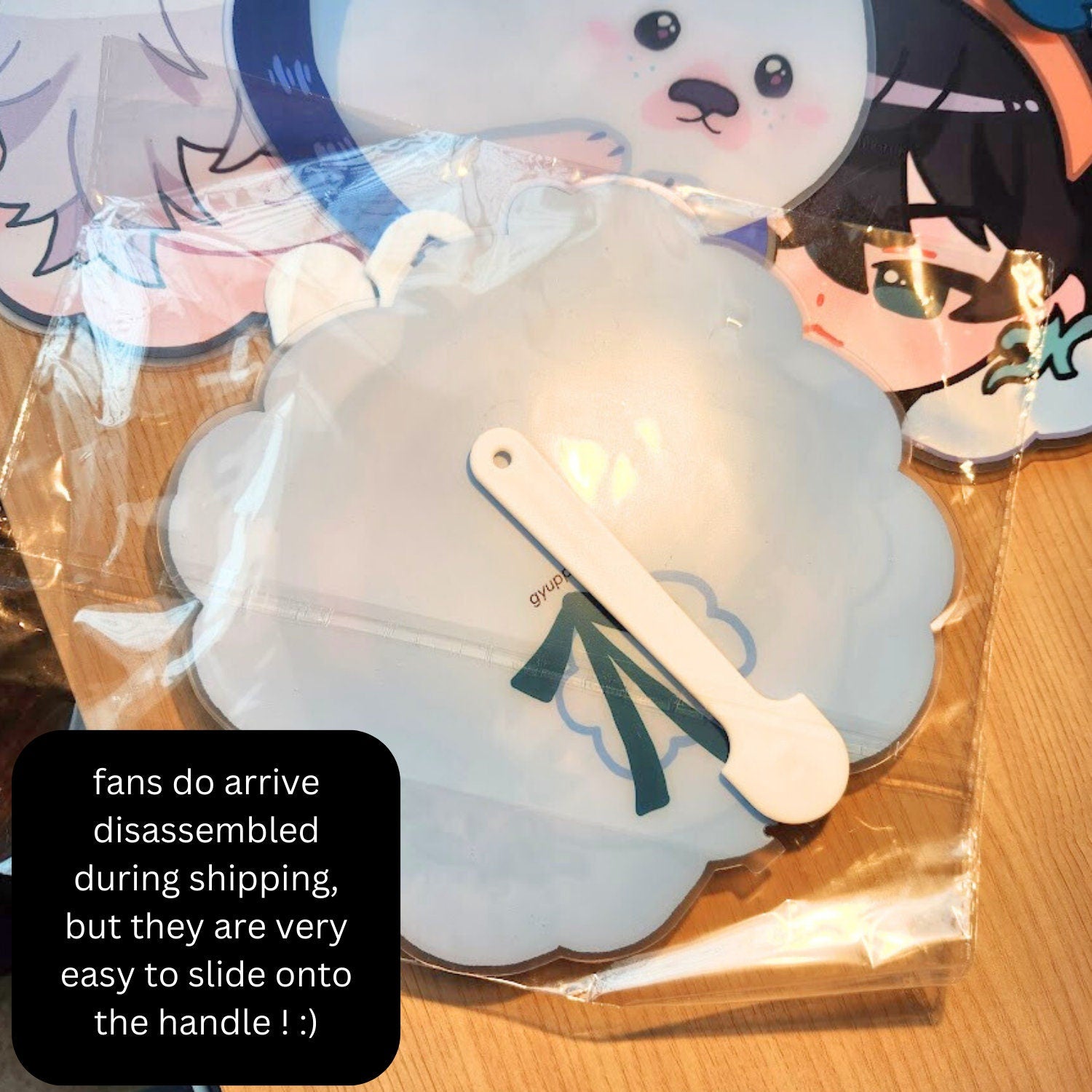 Dan Heng Jing Yuan Neuvillette Otter Hand Fan Chibi Cute