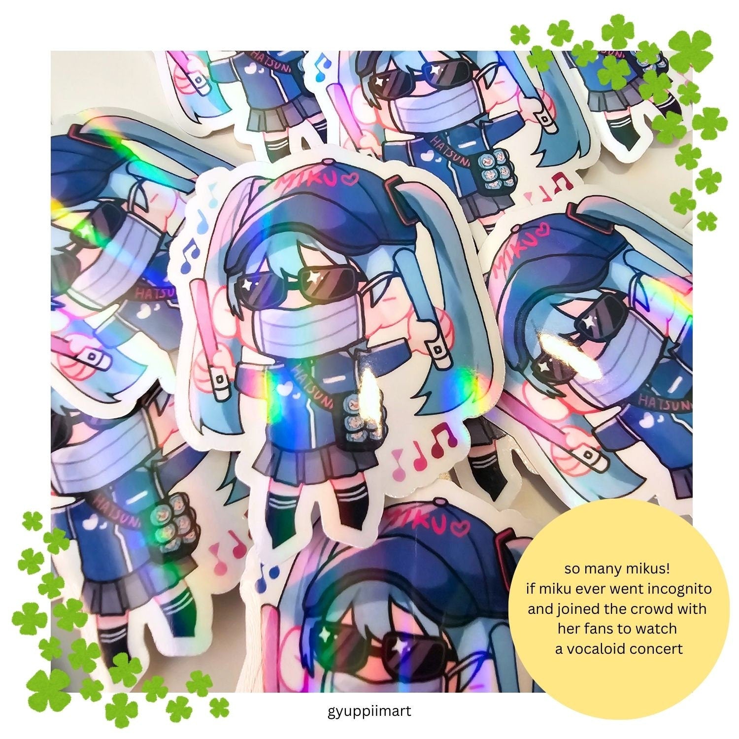 VOCALOID | Undercover Idol Hatsune Miku silly holo sticker