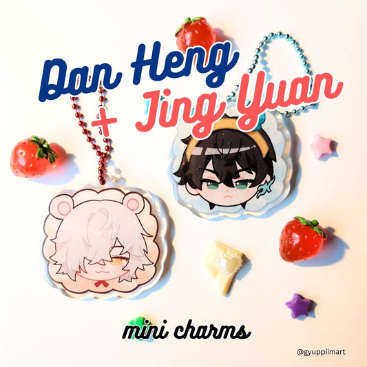 Honkai Star Rail cute chibi Jing Yuan Dan Heng glitter charms