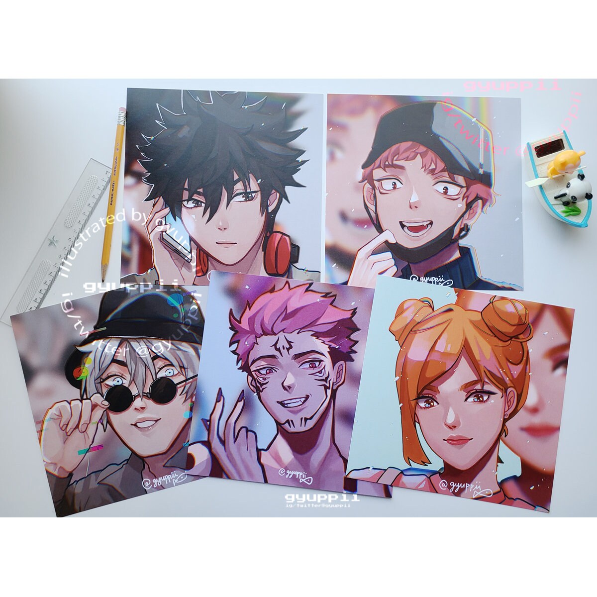 SALE Medium Anime Illustrated Prints