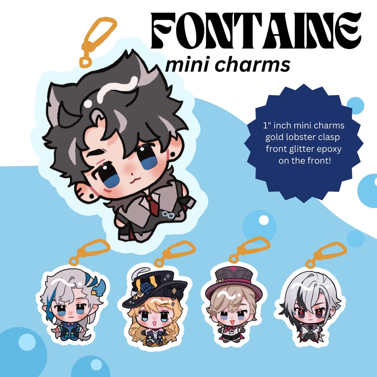 Fontaine Genshin Mini gummy charms