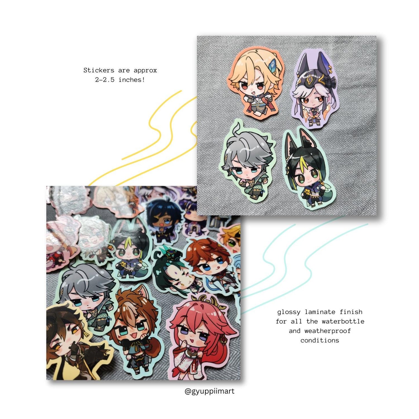 Genshin Impact GACHA sticker pack