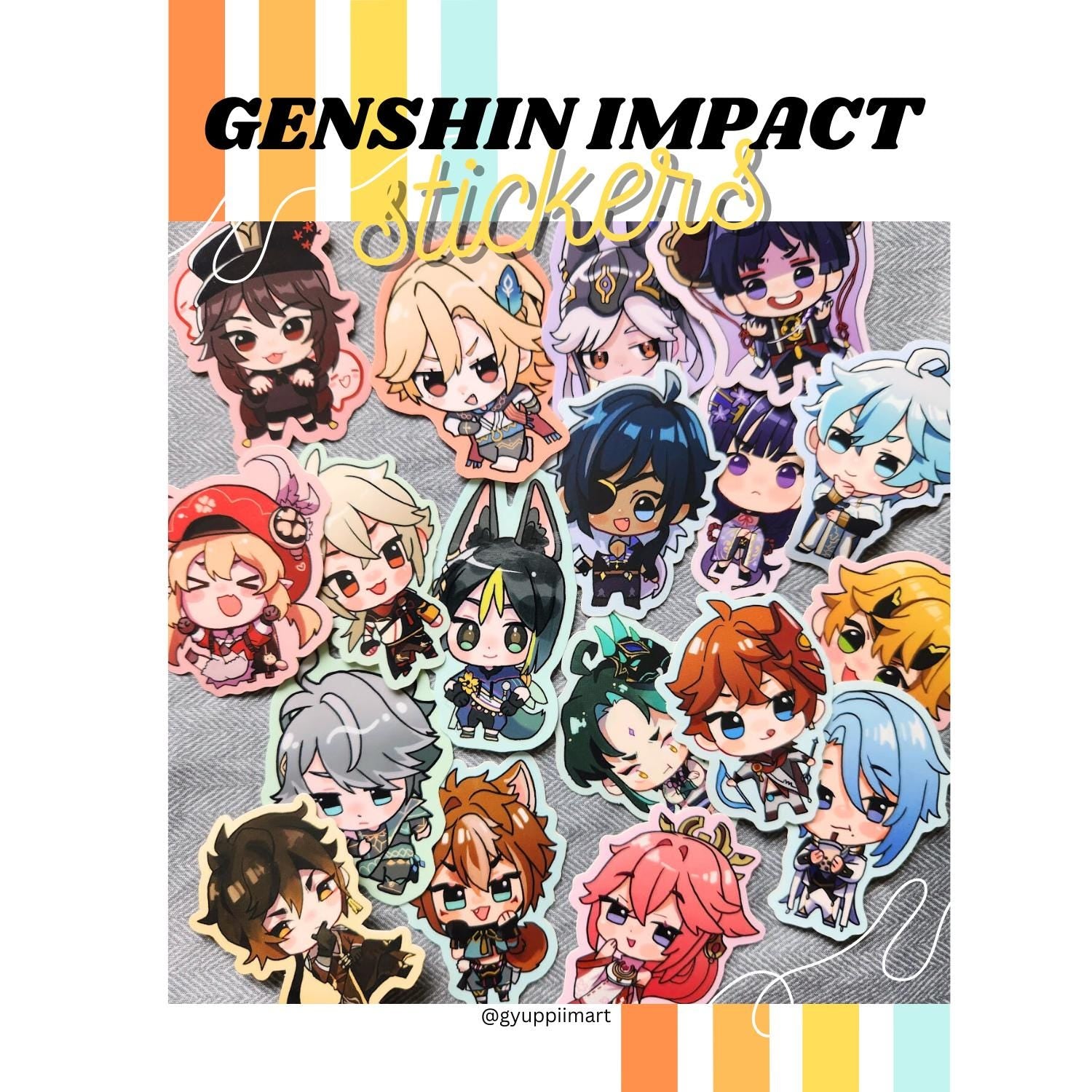 Genshin Impact GACHA sticker pack