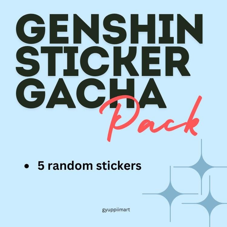 Genshin Impact GACHA sticker pack