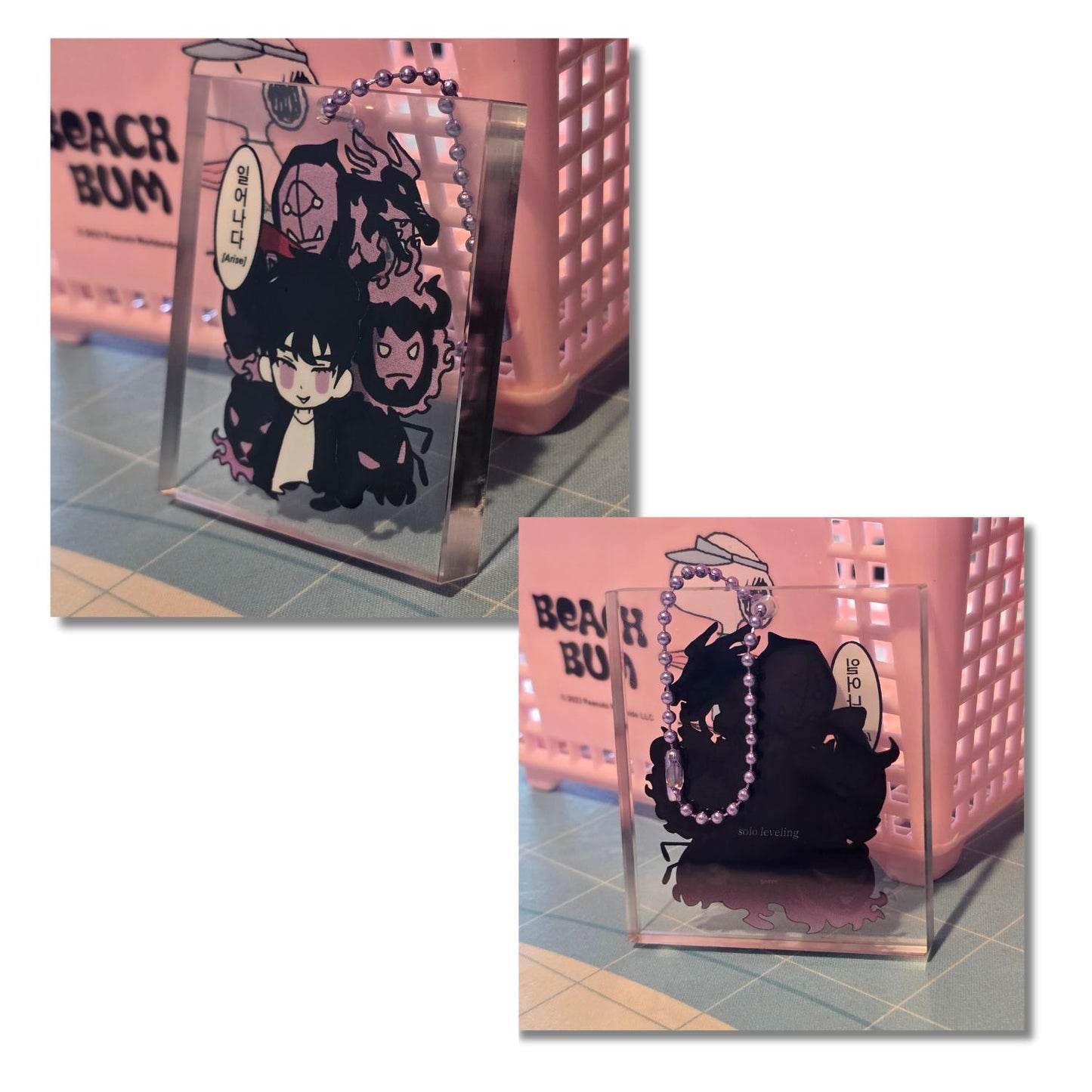 Sung Jinwoo Solo Level Acrylic Block Charm Keychain