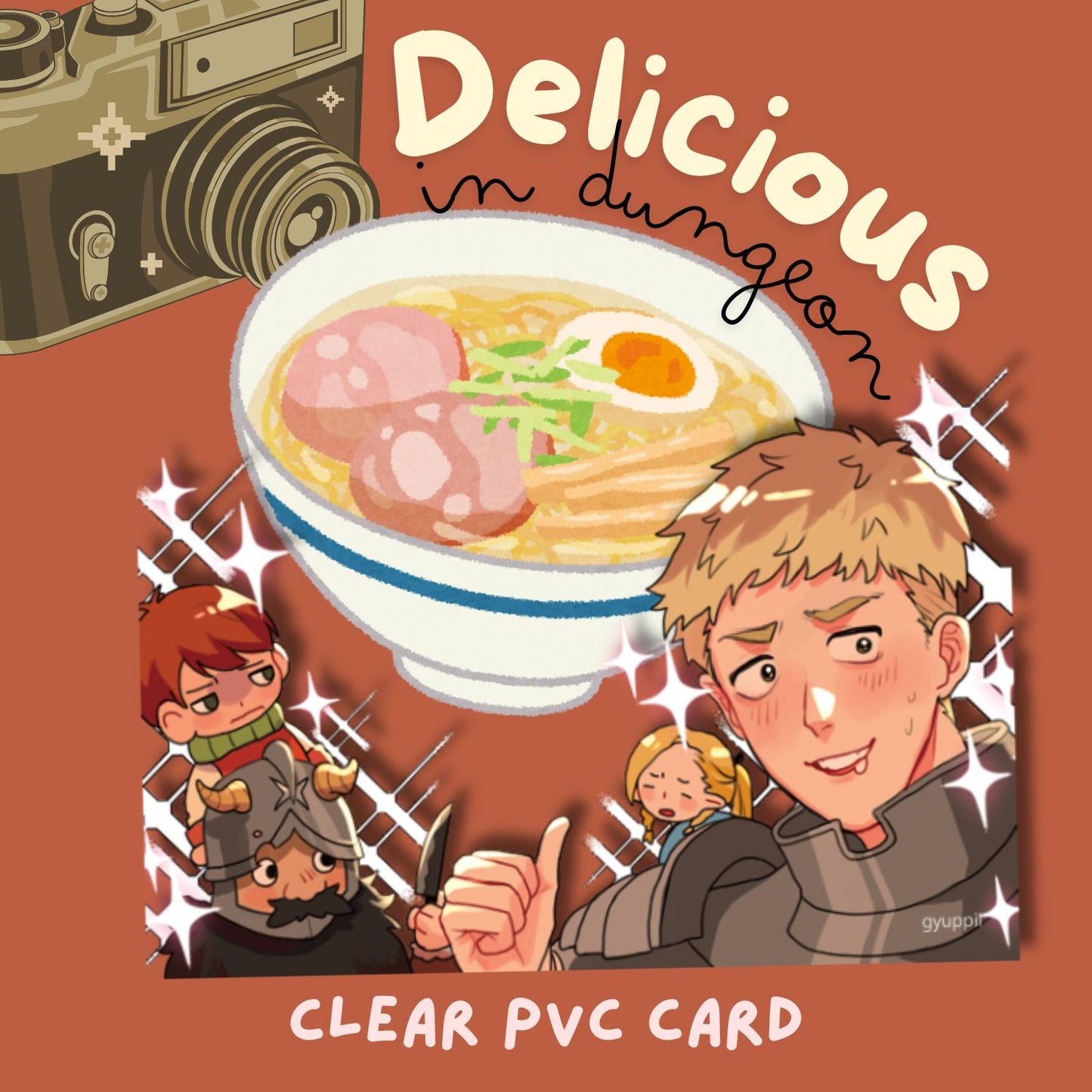 Delicious in Dungeon Dungeon Meshi Clear PVC card photo prop charm