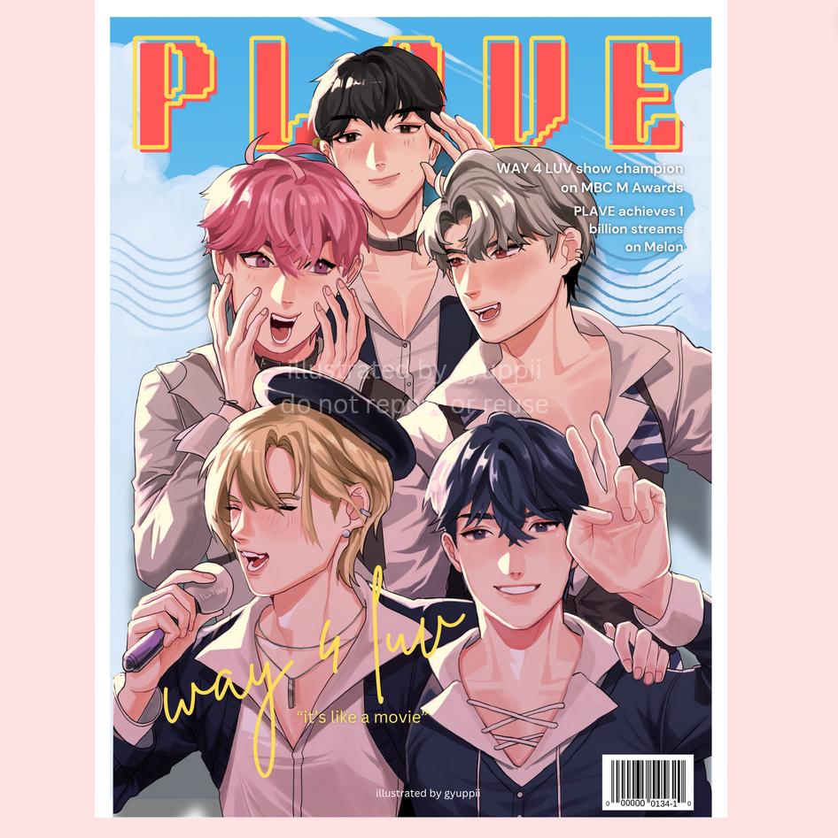 Virtual Idol Group Magazine Cover P*LAVE