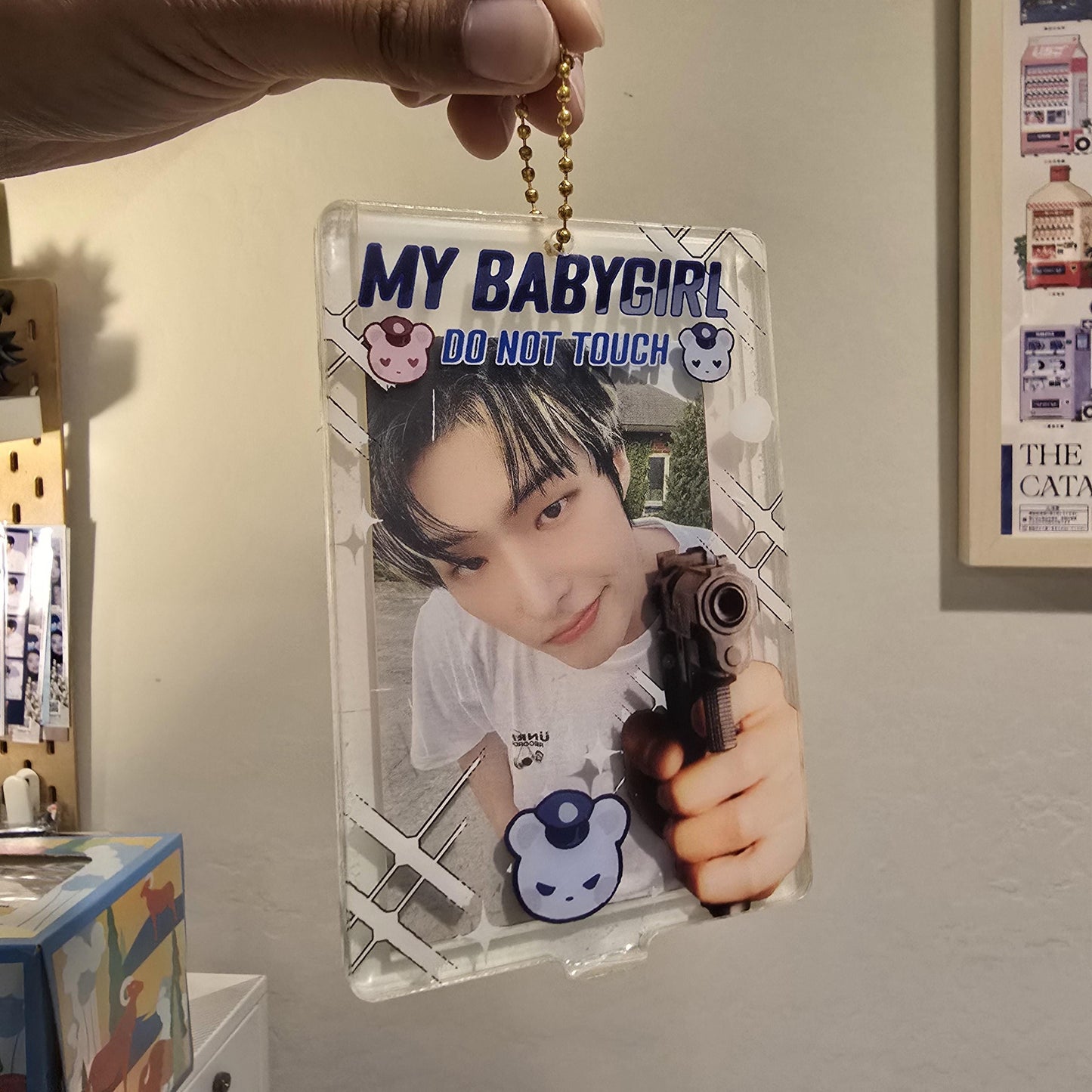 Babygirl Kpop Photocard holder acrylic stand frame and charm