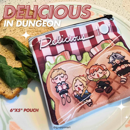 Delicious in Dungeon Sandwich Themed Pouch Coin Purse Wallet