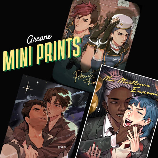 Arcane Mini Prints 5x7 CaitVi Jayvik EkkoJinx