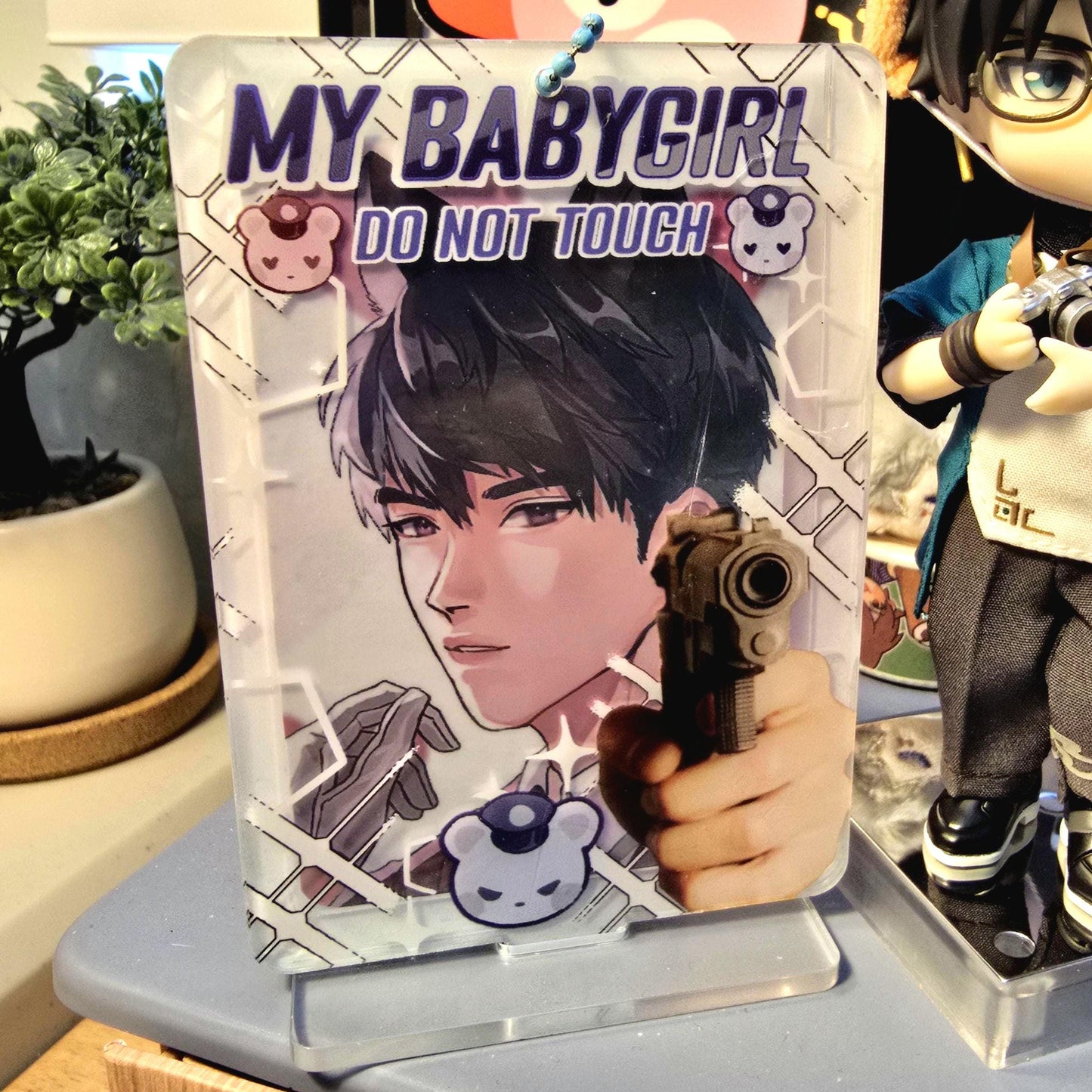 Babygirl Boom Shaka Laka Kpop Photocard holder acrylic stand frame and charm