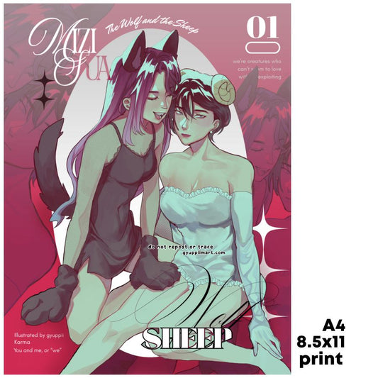 MiziSua Wolf Sheep Alien Stage Print