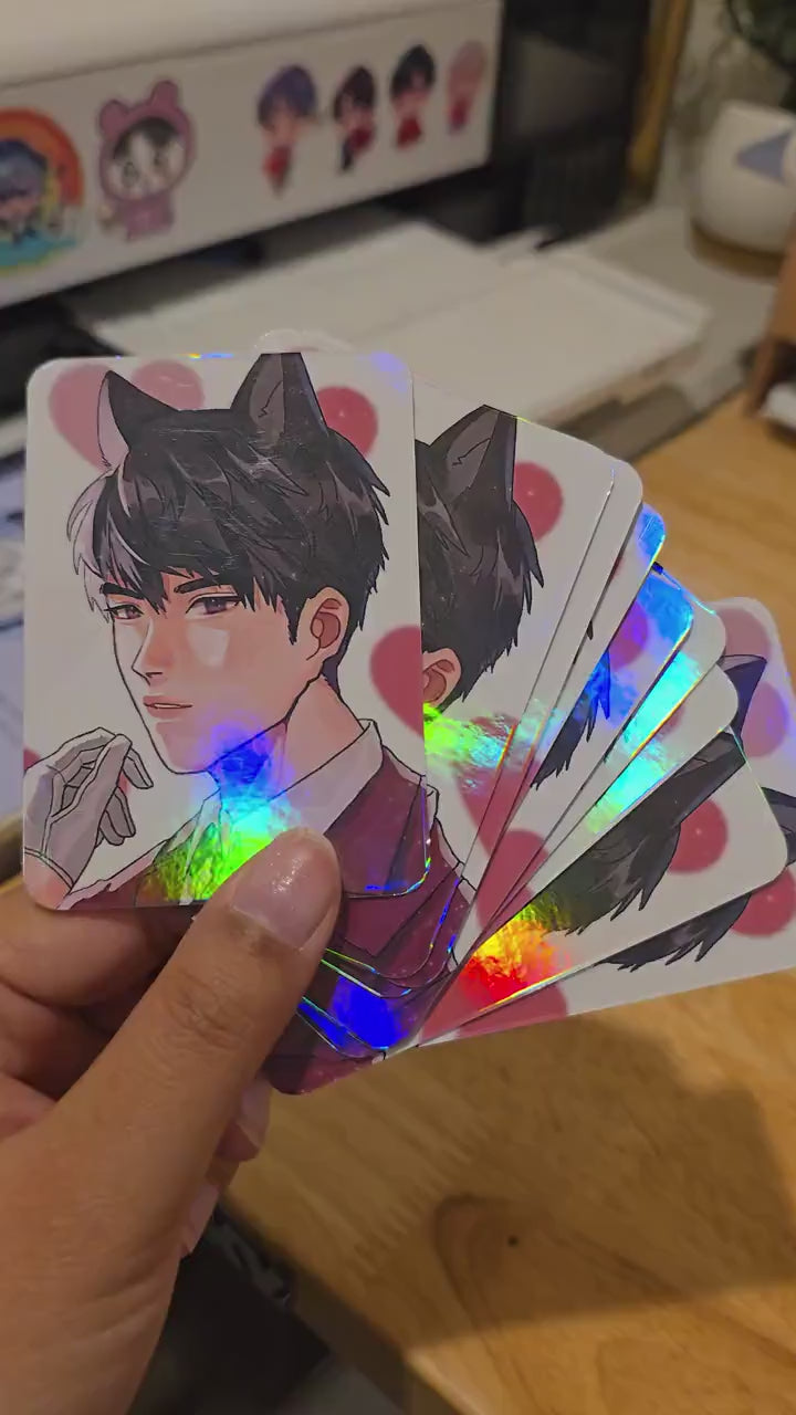 Cat Butler Photocards Love Otome Deepspace Zayne Rafayel Caleb Sylus Xavier