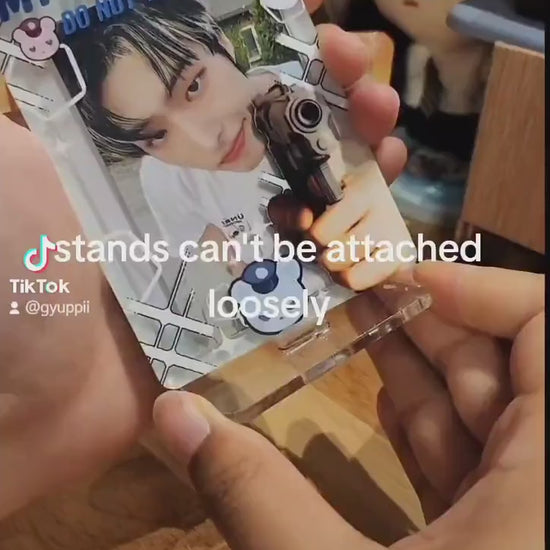 Babygirl Kpop Photocard holder acrylic stand frame and charm