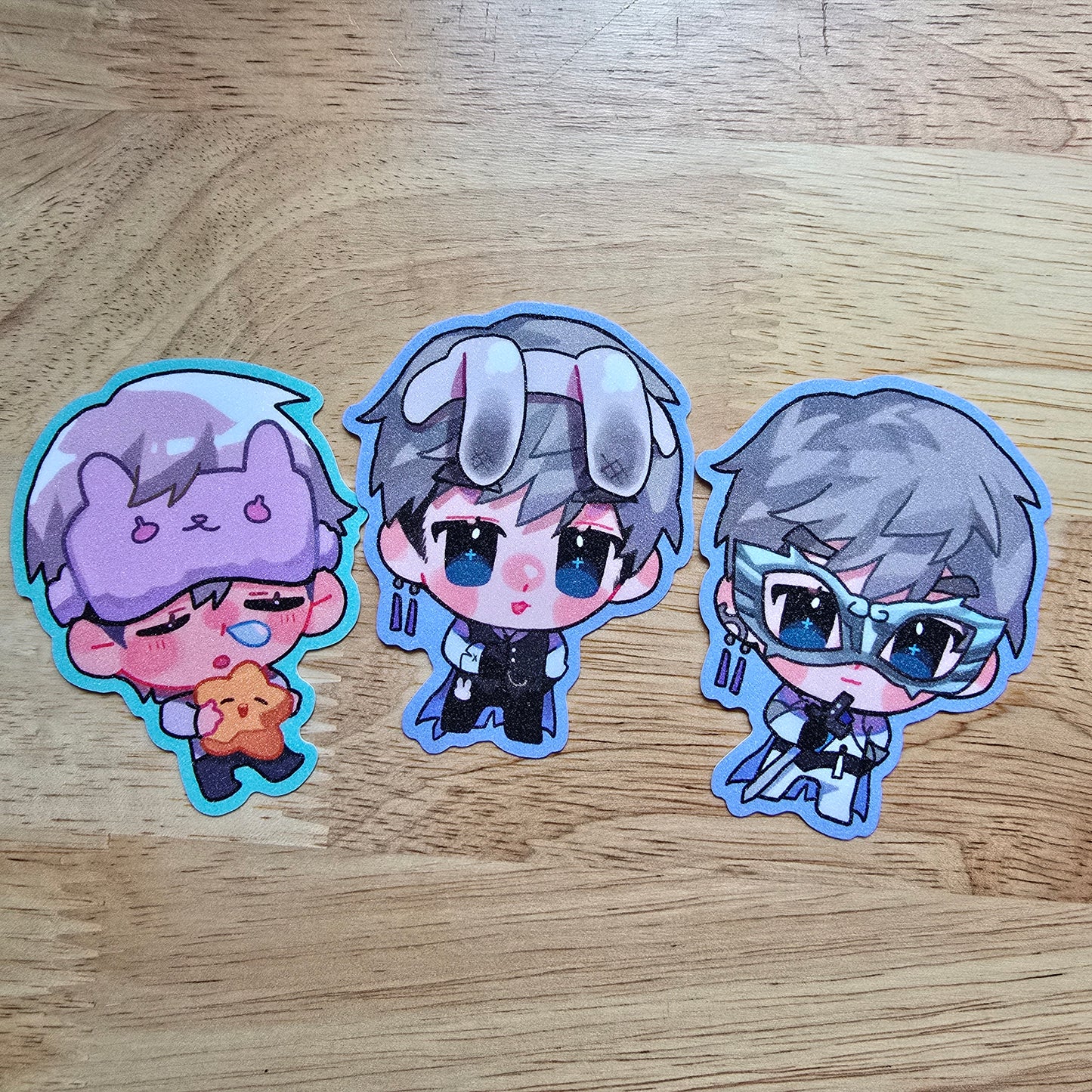 Love Otome Deepspace Glitter Stickers Sylus Xavier Zayne Rafayel Caleb