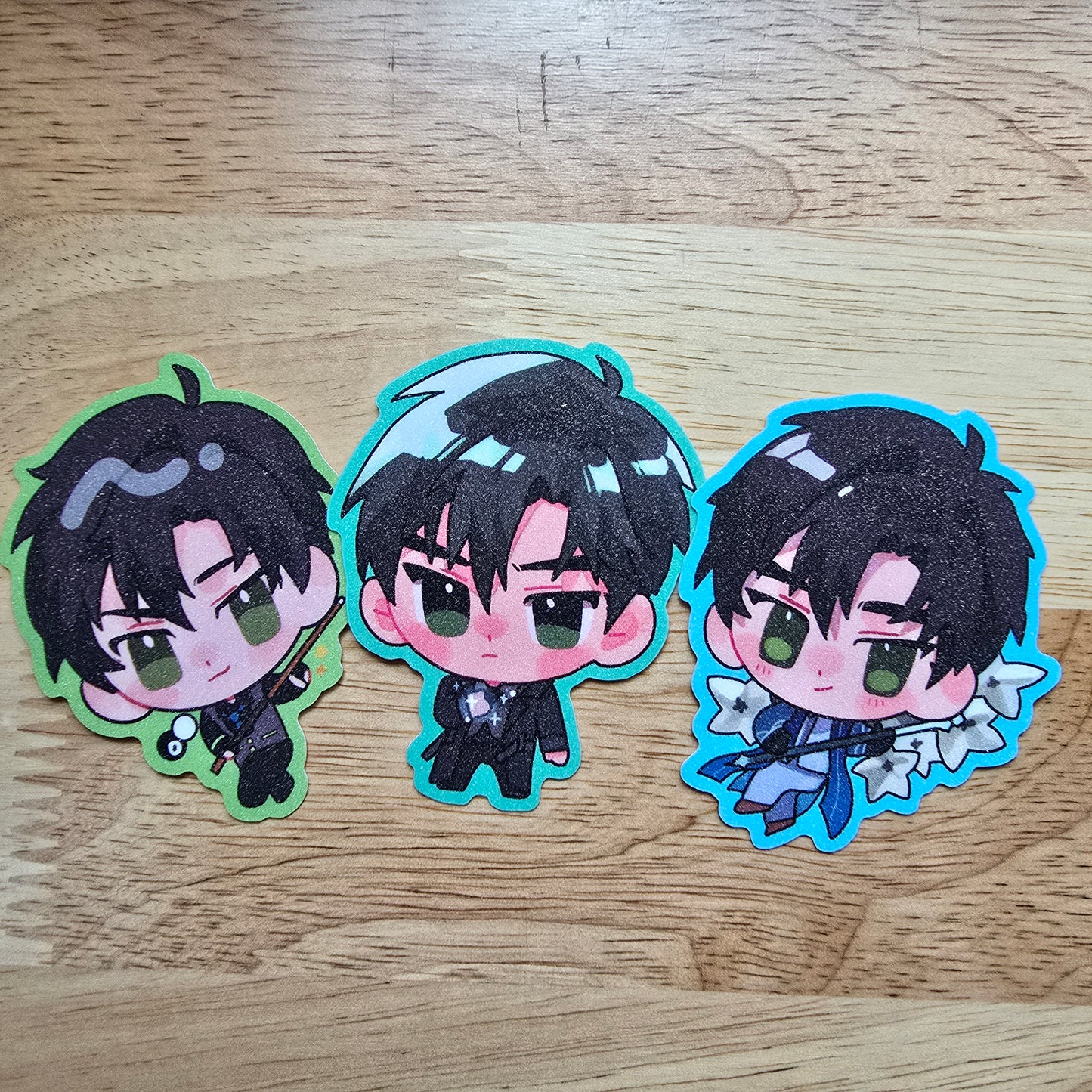 Love Otome Deepspace Glitter Stickers Sylus Xavier Zayne Rafayel Caleb