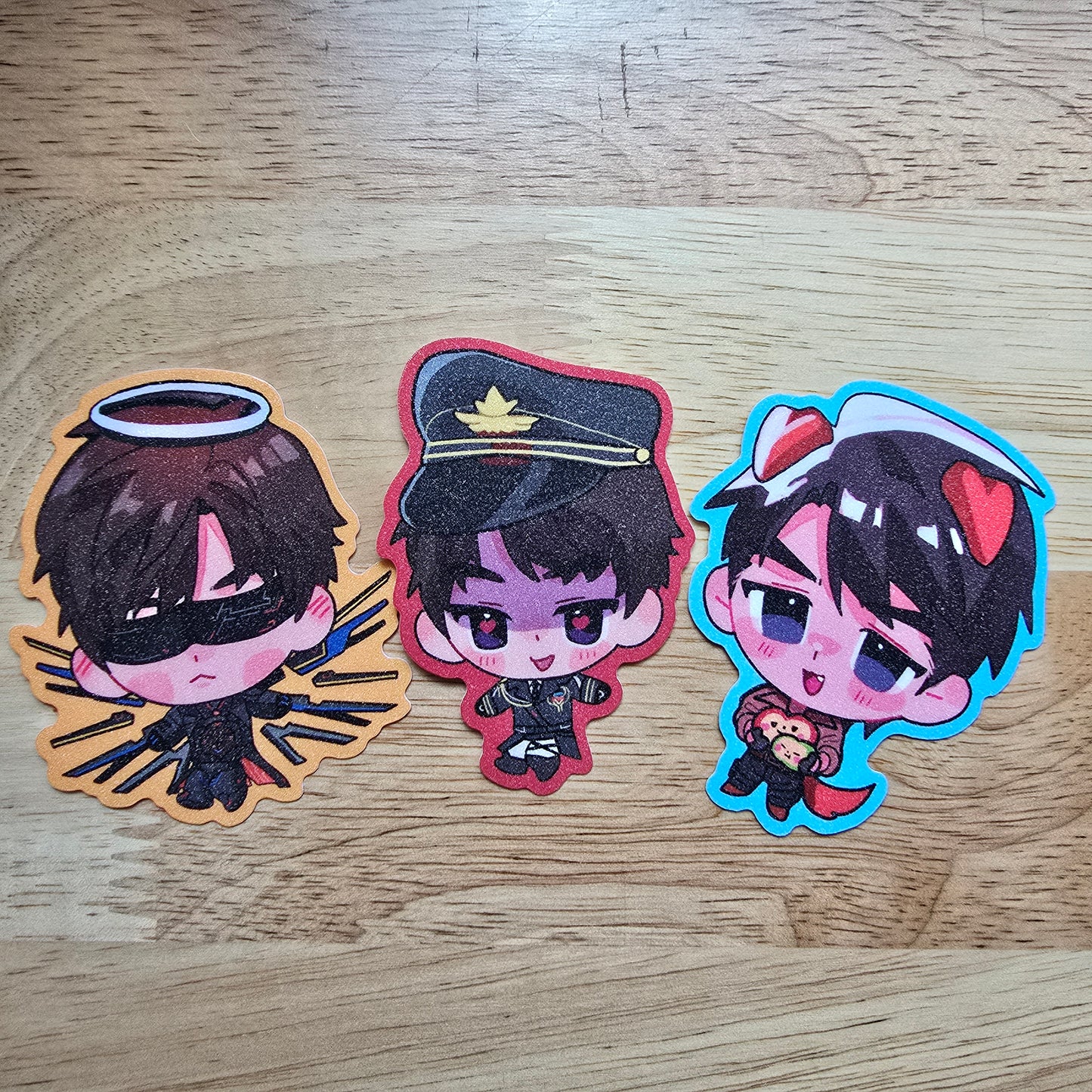 Love Otome Deepspace Glitter Stickers Sylus Xavier Zayne Rafayel Caleb