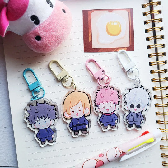 jjk mini charms phone keychain cute chibi mini characters
