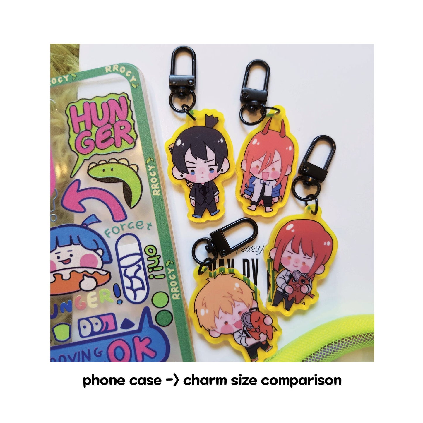 chainsaw anime chibi cute phone charms