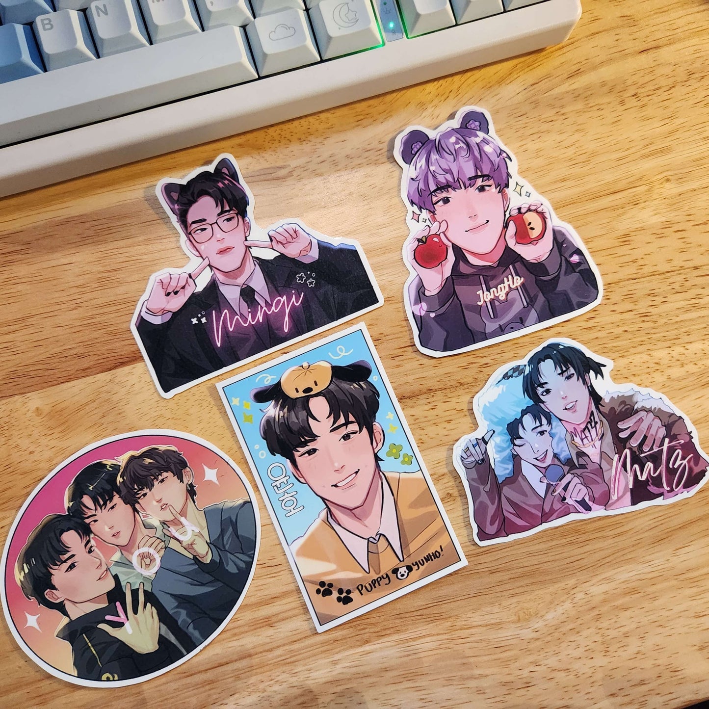 Cool Kpop Pirate Boys Stickers