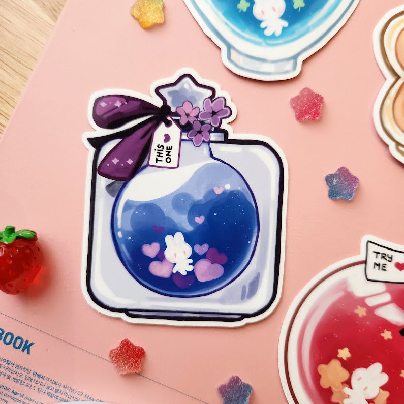 Love Potion Perfume Stickers Cute Alice Inspired bottle stickers